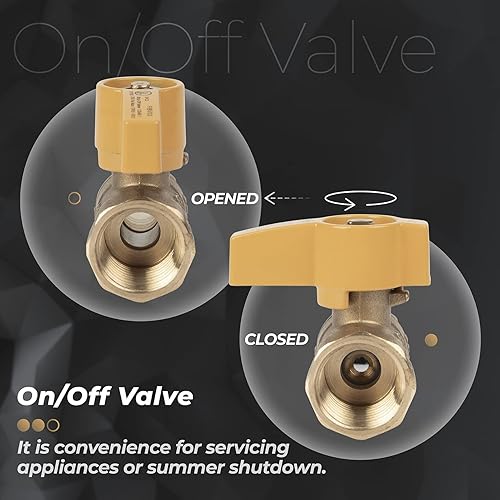 Miniatura 4 de Usamate F271239 Kit universal de conexión de electrodomésticos de gas para calentadores de garaje, estufas de gas, calentadores montados en la