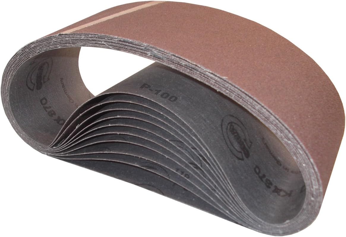 sandyflex 10bt-p100 Tank Abrasive Bands, 100 x 690 mm, Set of 10 Pieces