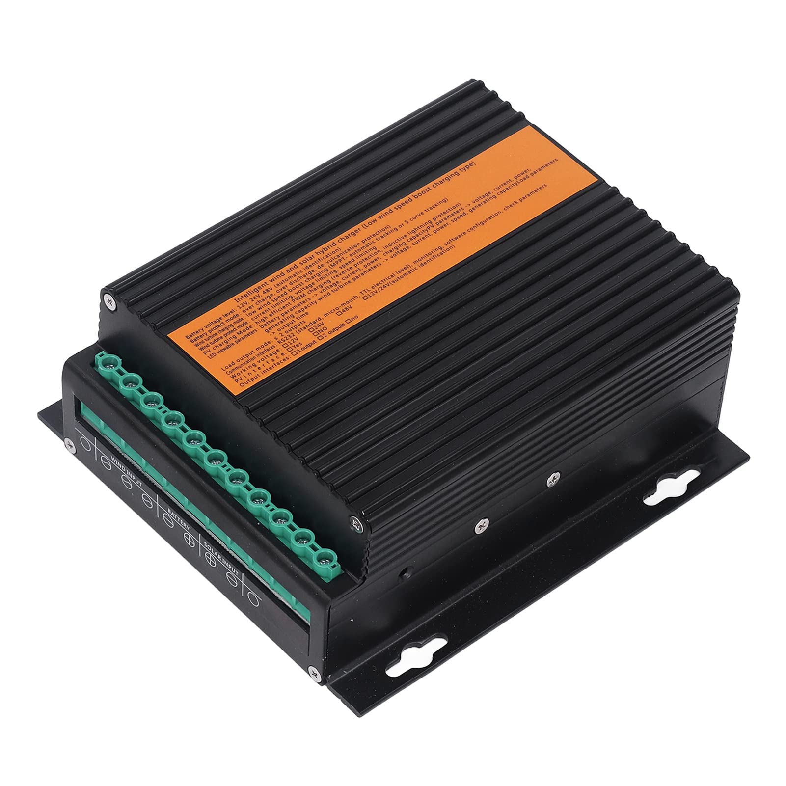 Controlador de Carga Híbrido Solar Eólico Regulador de Carga MPPT de Aleación de Aluminio 12 V 100 W PV 200 W Energía Eólica para de Viento Solar Fuera de la Red RV Cabina de Barco (300W)