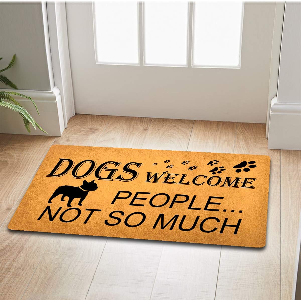 Funny Welcome Door Mats Non-slip Kitchen Mat Dogs Welcome People Not So Much Funny Welcome Door Mats Rubber Rugs Door Mats Funny Quote Rubber Door Mats Monogram Novelty Gift Doormat18"(W) x 30"(L)