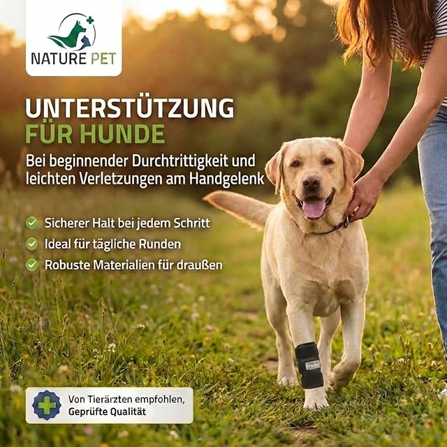 Foto 2 de 8 de NATURE PET Vendaje para la articulación carpometacarpiana de Perro/Vendaje de protección de la articulación…