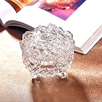 Vista 64 de Colorful Crystal Glass Candy Snack Barrel Storage Jar Embossed Luxury Cookie Buffet Canister With Lids Jewelry Box Jar Biscuit Containers