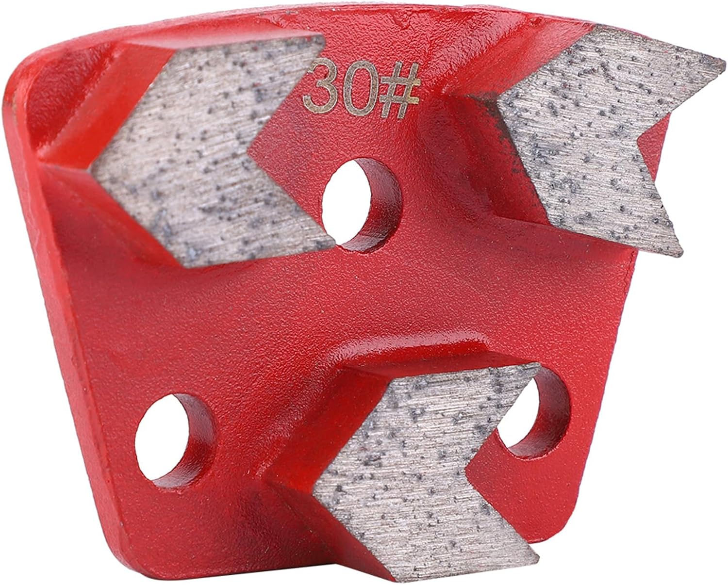 12PCS Trapezoid Floor Grinding Pad Disc 30 Grit Metal Scraper Effective Fast Grinding Tools for Concrete Cement Paint Levelling Fan Shaped Tooth