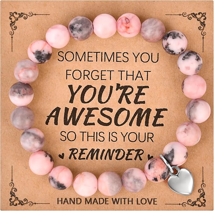 Inspirational Valentines Day Gifts for Her Birthday Gifts for Women Adults Natural Stone Bracelets Gifts for Teenage Girls Teen Girl Gifts Unique Friendship Gifts for Friends Female Sister Girlfriend