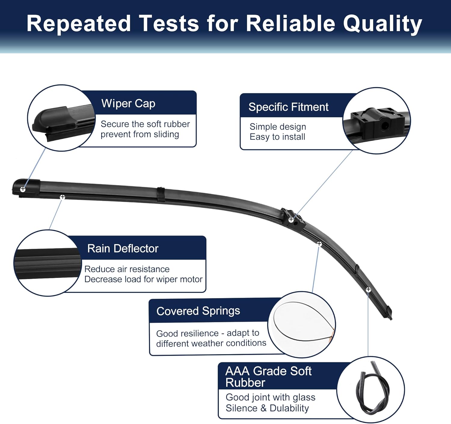 X AUTOHAUX 24 in 17 in Front Windshield Wiper Blades for BMW 3 SERIES E92 E93 328i 2007-2009