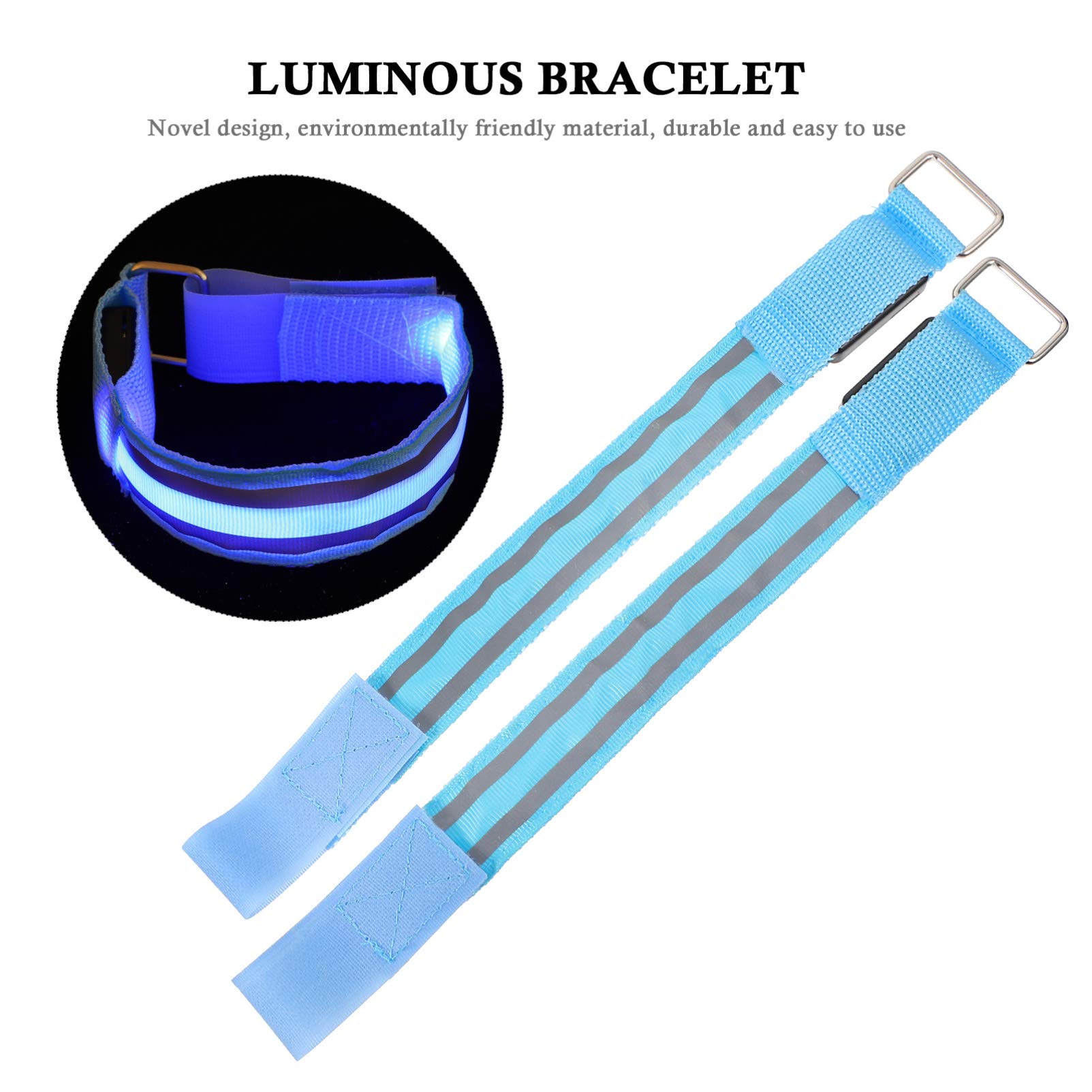 Kisangel 3sets Material Reflektierende Lauf Armband Beleuchtet Blinkende Arm Armband 2 Stücke * 3
