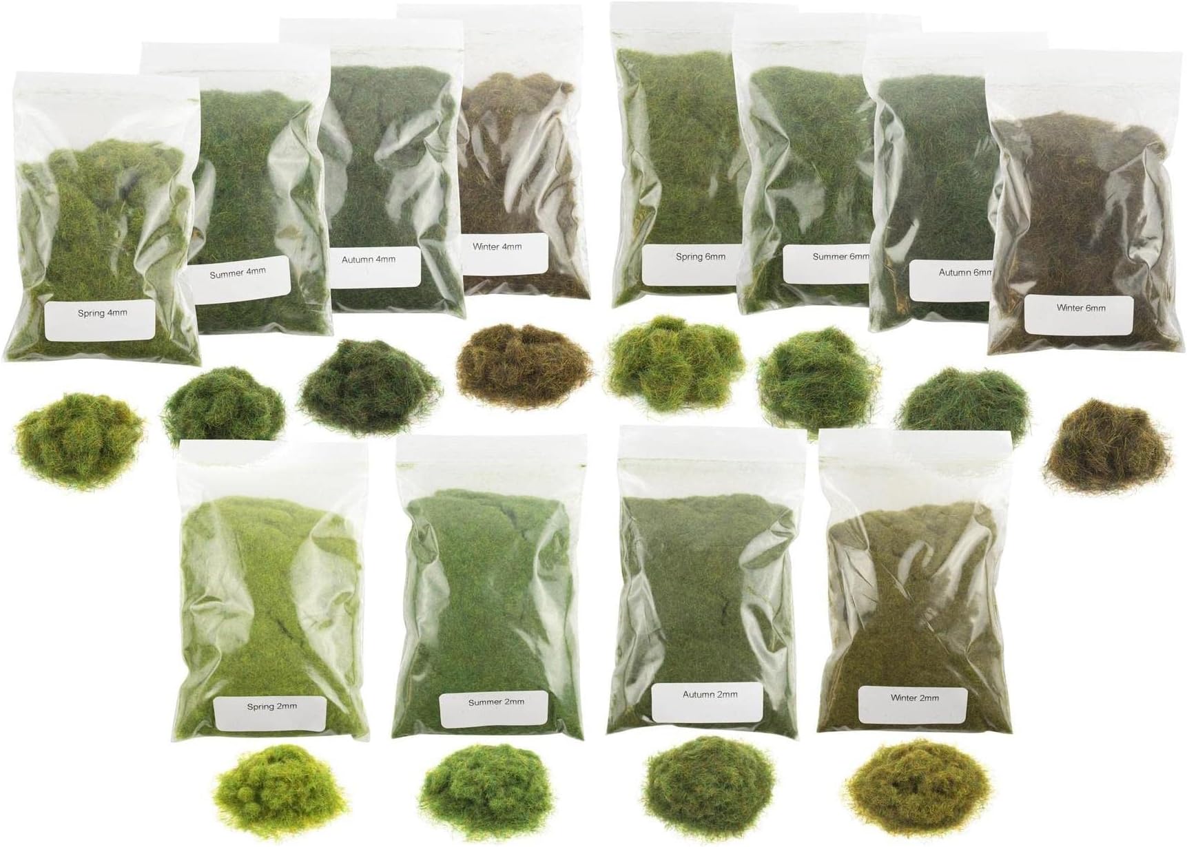 War World Scenics Four Seasons Static Grass Kit – Modelling Model Railway Railroad Wargame Layout Scenery Terrain Landscape Diorama Materials Track All Gauges