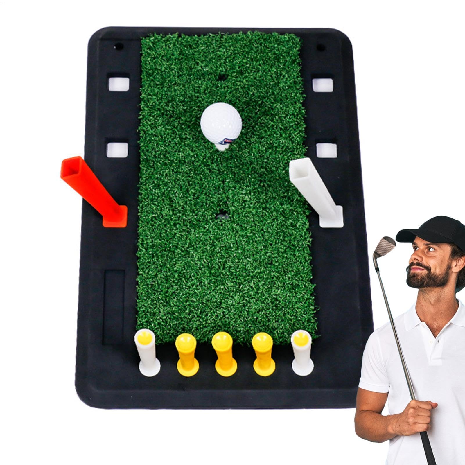 Mata do huśtawki do ćwiczeń golfowych, mata do huśtawki do ćwiczeń | Gumowa mata chroniąca przed odpryskami Antypoślizgowy, przenośny, mały sprzęt do gry w go