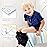 Toilet Seat Covers Disposable, Large Waterproof Potty Covers for Toddlers, Kids, and Adults, Toddler Potty Training for Public Restroom, Airplane, Trip, Individually Wrapped for Travel (Wave)