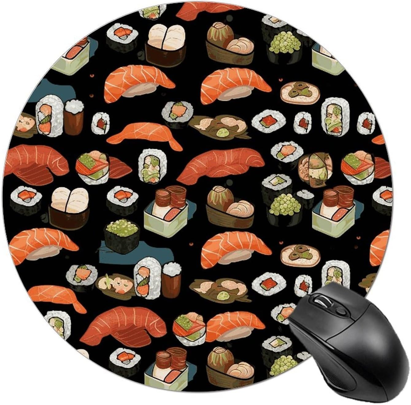 Round Mouse Pad for Office 7.8x7.8in, E-Sports Essential Computer Mouse Mat