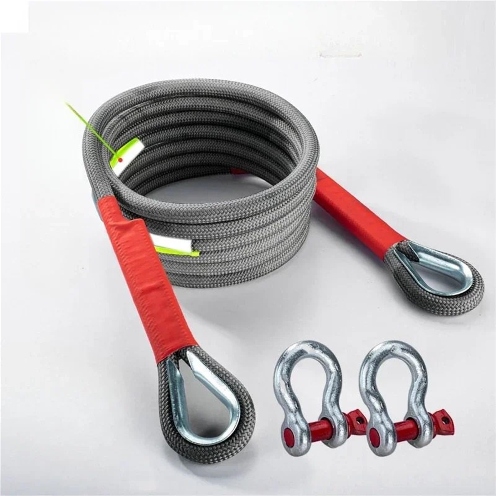 Cuerda de Remolque para vehículos Todoterreno con Capacidad para remolcar de 20 a 35 toneladas, de diversas Series, con grilletes de Rescate mejorados, de 3 m a 5 t.