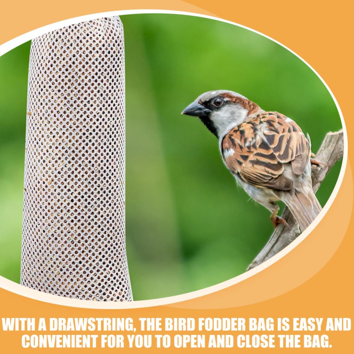8pcs Bird Food Net Bag with Drawstring Closure image 5