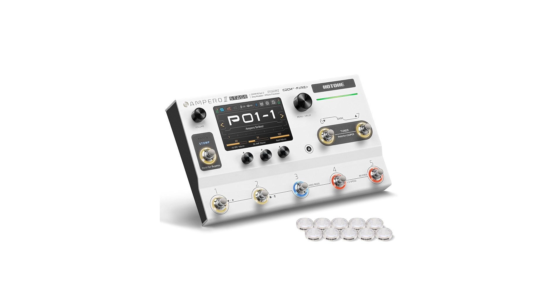 HOTONE Ampero ⅱ Stomp + Ampero Control Amazon.com: HOTONE Ampero II Stage + MIDI Foot Controller
