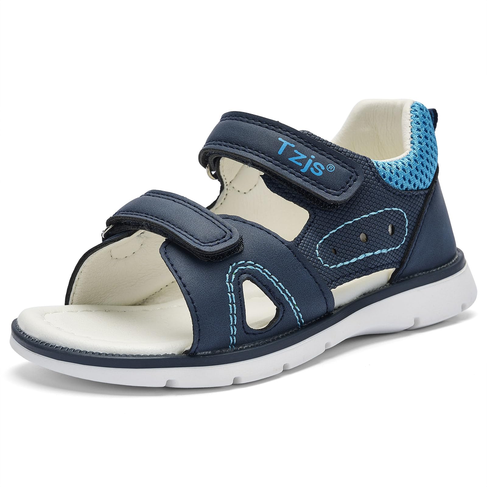 TZJS Jungen Sandalen Kinder Mode Offene Zehe Sommer Sandalen Outdoor Bequeme Strandschuhe (Marineblau 25)