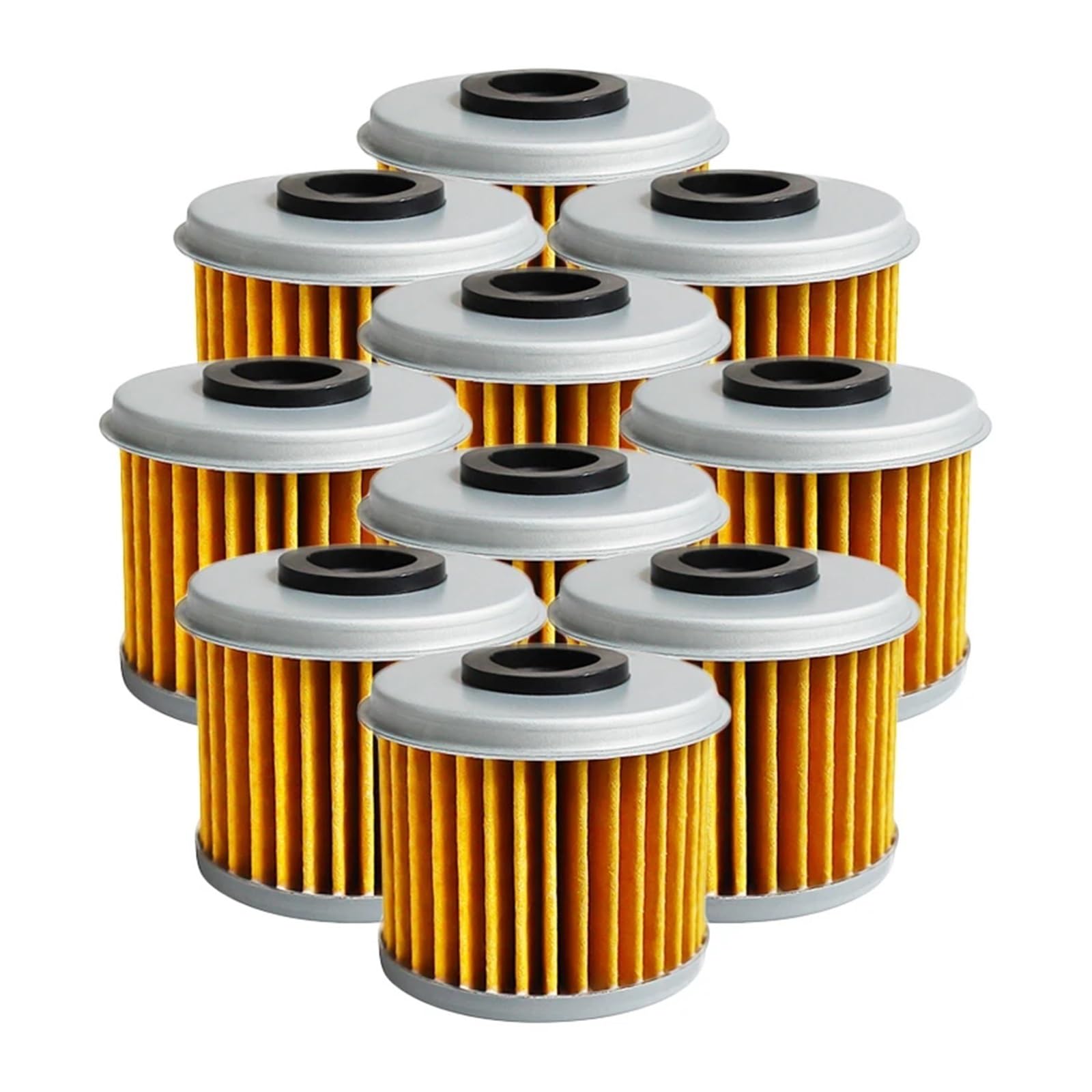 10 Pcs Motorcycle Parts Oil Filter for TRX450R TRX450ER CRF450L CRF450X CRF450R CRF250X CRF250R CRF150R Expert CRF150F(10 pcs-yellow)