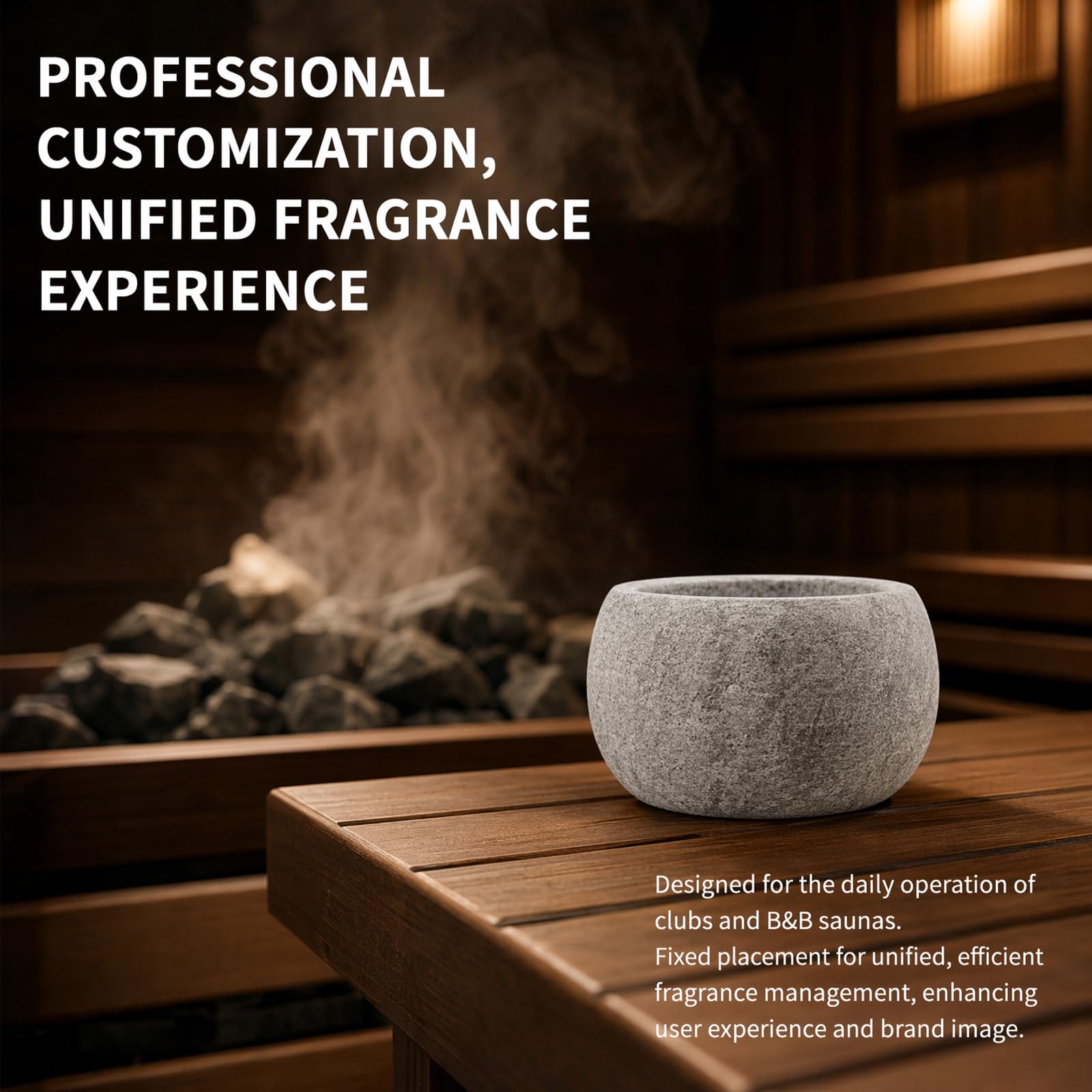 Sauna Aromaschale aus Sauna zubehör - 10,5 x 6 cm Saunazubehör, Verdampferschale Sauna aus Granit, für Mentholkristalle & Saunaöle, für Heimsauna und Dampfbadzubehör Duftsteine