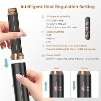 Atopskins 7-in-1 Hajformázó Készlet - 110.000 RPM Hajszárító, Meleglevegős Körkefe, Hajvasaló, Diffúzor - Ionos Hajápolás, Fekete-Arany 8