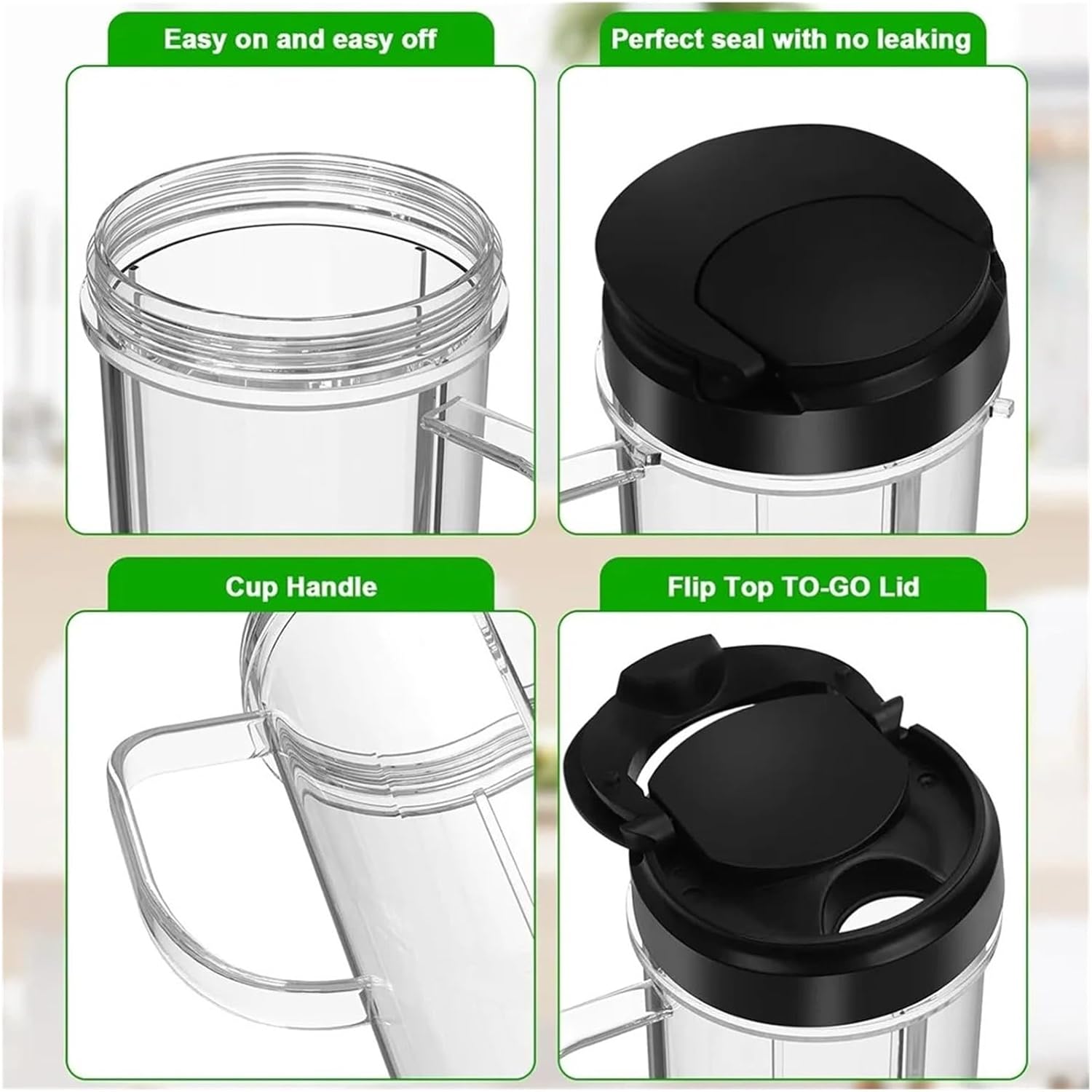 MB1001 Blender Cup 22oz High Cup With Flip Cover 250W Blender Lid Blender Accessories Parts Food Processor Small Household Appliance Parts And Accessories Are Convenient To Carry, Cups, Kitchen Tools