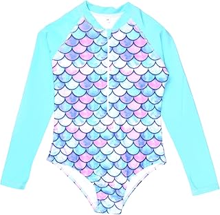 Mix&Max Girls Long Sleeves Swimsuit Printed One Piece Swimsuit