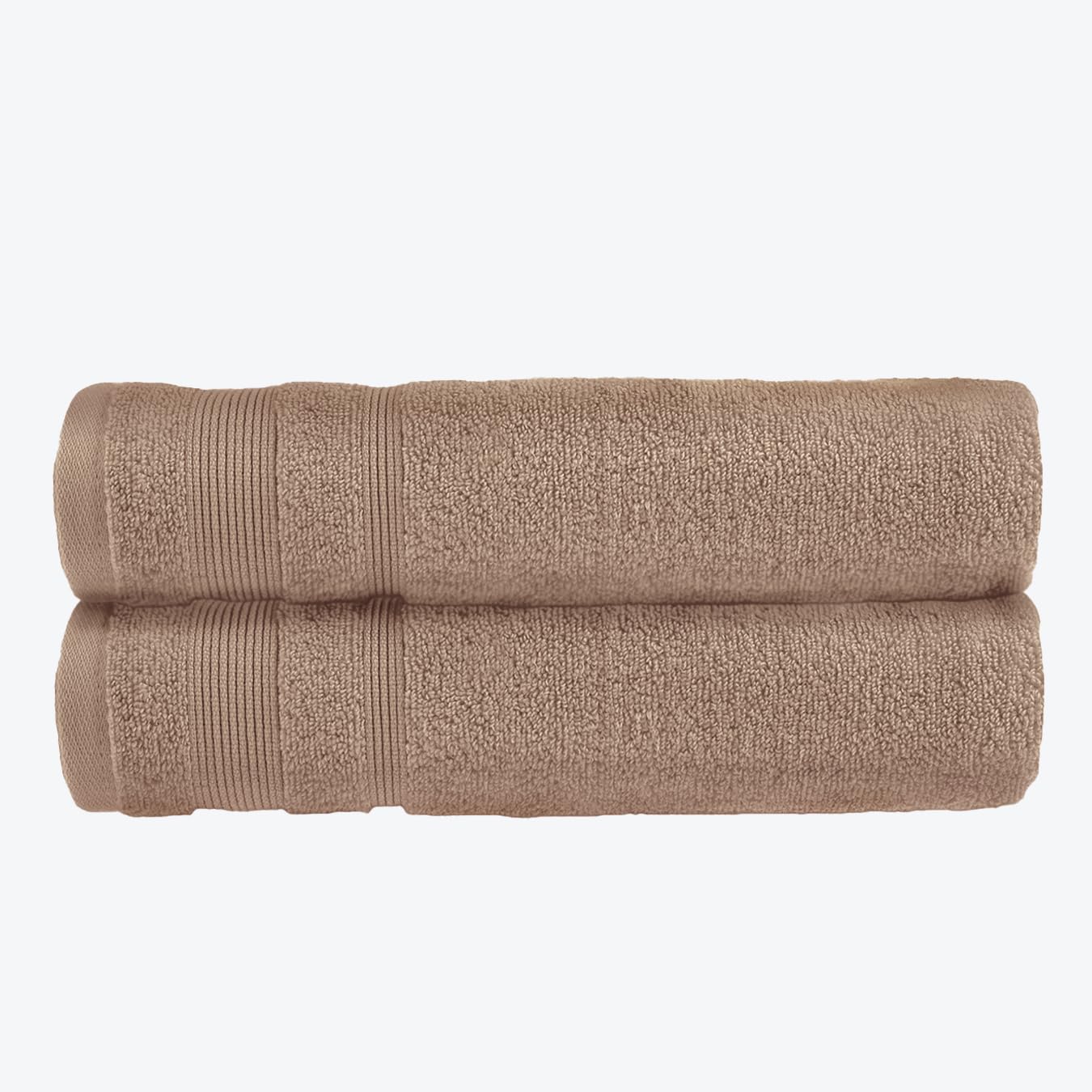 Allure Bath Fashions Mocha Allure Zero Twist Bath Sheet Set, Extra Large Bath Towel, Pack Of 2, 100 X 150Cm, 100% Egyptian Cotton (Mocha)