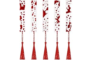 5 Pieces Creepy Halloween Theme Blood Bookmarks