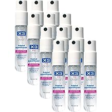 Mini Hand Sanitizer Spray &ndash; Alcohol Free and Fragrance Free - Pocket Size 0.27 Ounce Bottles (Pack of 12)