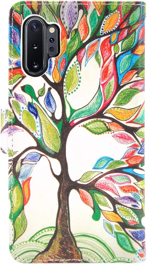UrSpeedtekLive Galaxy Note 10 Plus Case, Galaxy Note 10 Plus 5G Wallet Case, Premium PU Leather Wristlet Flip Wallet Case Cover with Card Slots & Stand for Samsung Galaxy Note 10 Plus - Love Tree