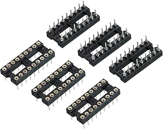 Tool parts DIP IC Chip Socket Adapter Round Pin 18P 2.54mm Pitch IC Socket - 6 Pack