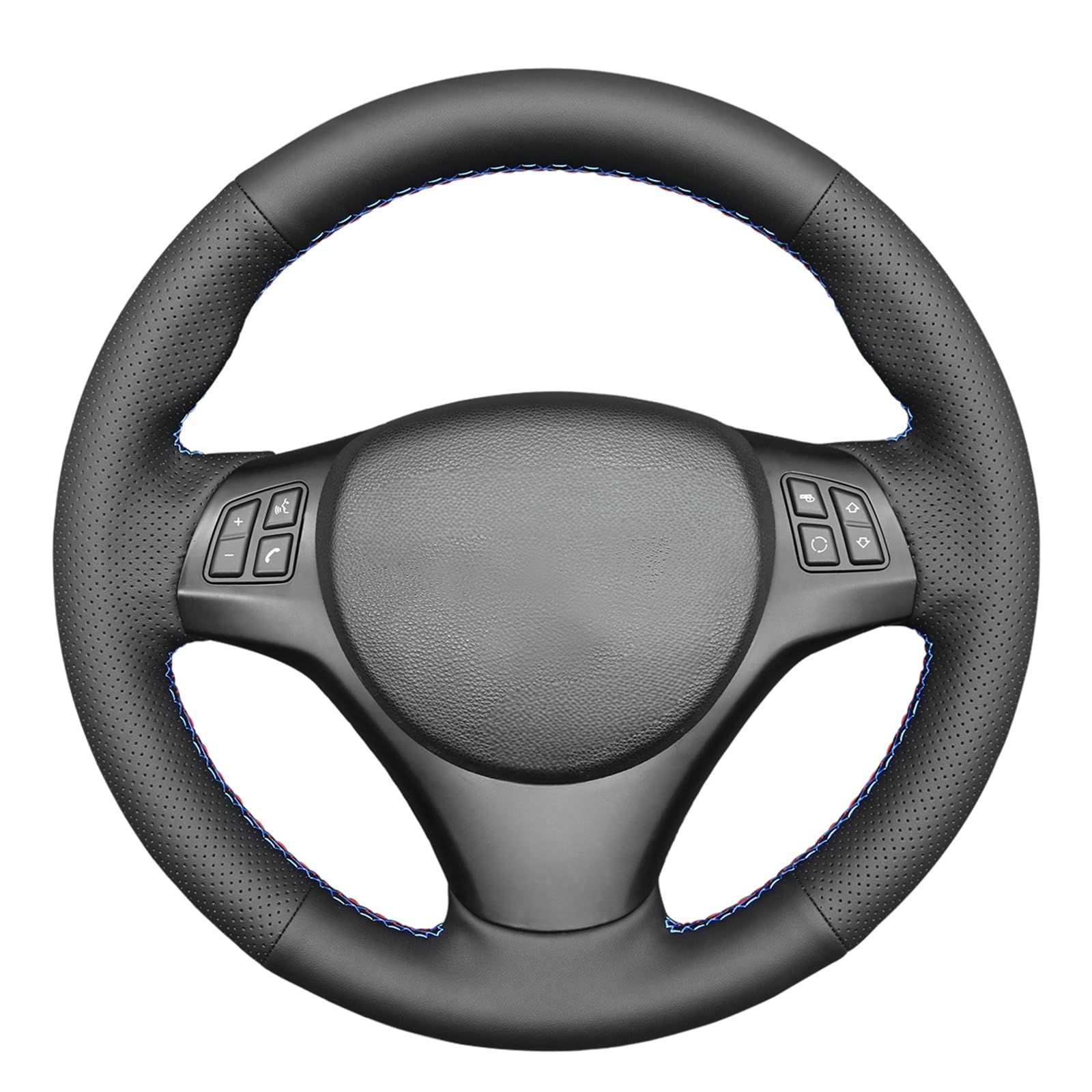 MEWANT Funda de volante para Serie 1 E87, E81, 1 Series, E88, 1 Series M E82, 3 Series E90, E91 (Touring), E92 Coupé, E93 Convertible y X1 E84, M3 E90 Sedán, E92 Coupe y E93