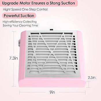 Amazon.com: Nail Vacuum Dust Collector for Nails Pink Nail Dust
