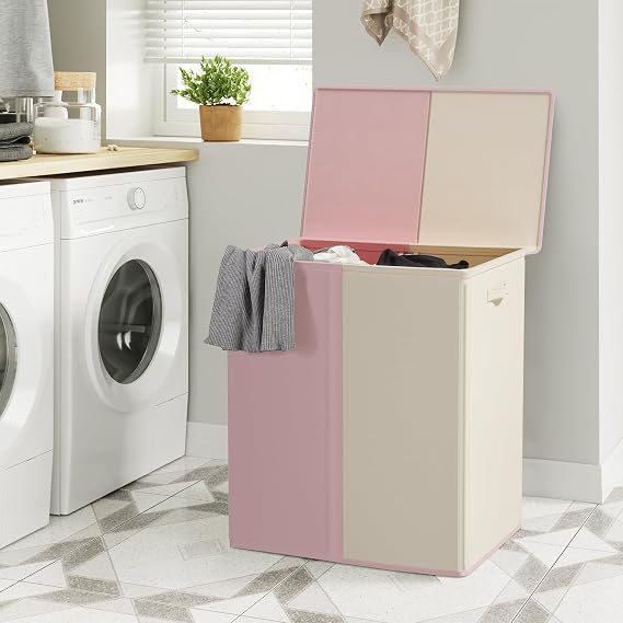 WOWLIVE Double Laundry Hamper with Lid, 154L Large Laundry Basket Organizer