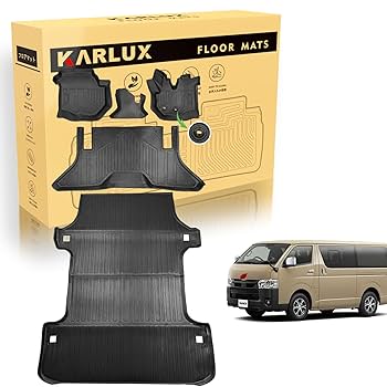 ハイエースDXスーパーロング ワイド用フルフロアーマット　 ブラックアッシュ フロアマット ハイエースワイド 200系 スーパーロング 荷室