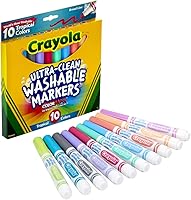 Vista 2 de Crayola Marcadores lavables ultra limpios, tropicales, regalo para niños, 10