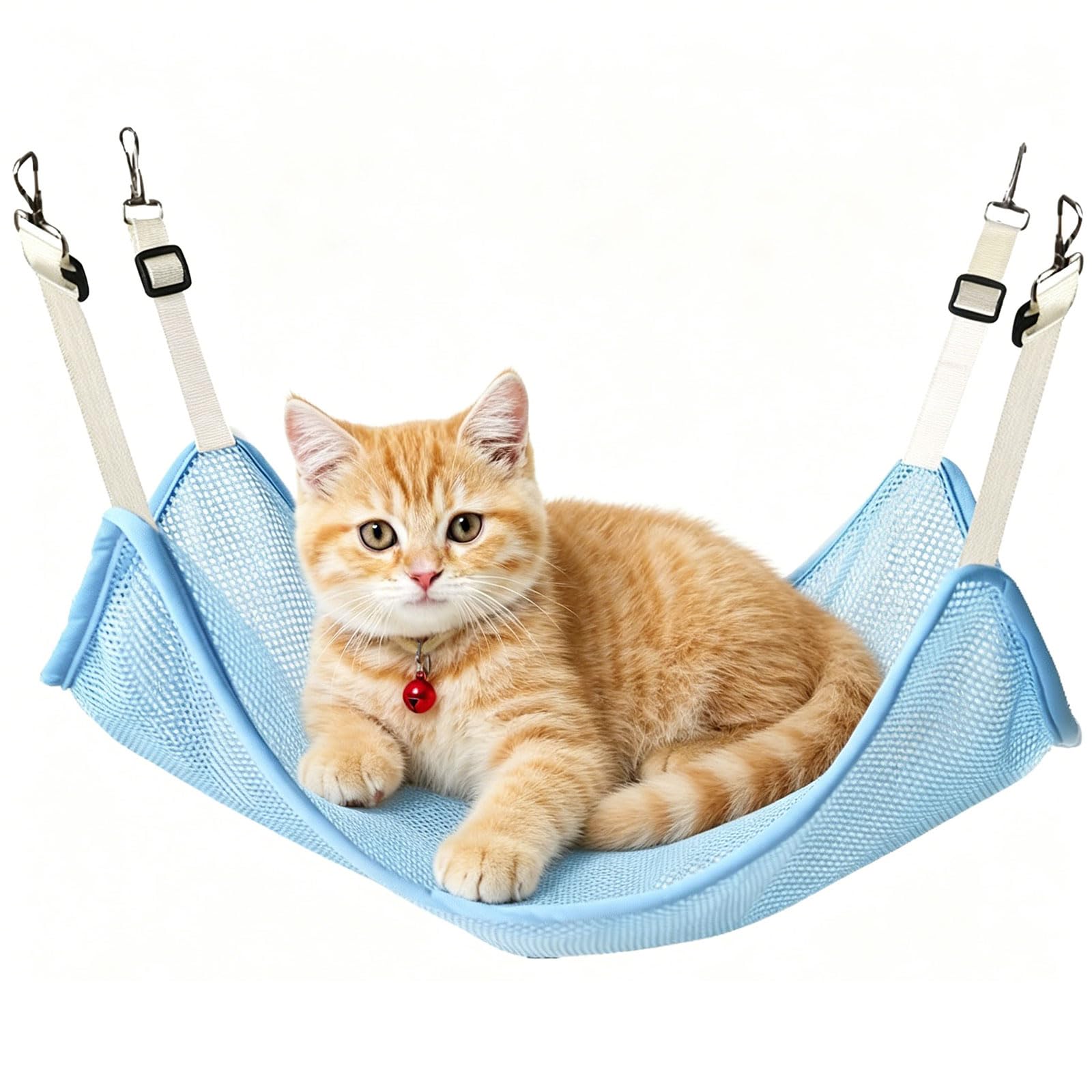 Katzenhängematte, Haustier Hängematte, Haustierkäfig-Hängematte, Katzenschaukel, Katzenbett für Kleine Tiere Wie Katzen, Kleine Hunde, Kaninchen, Meerschweinchen, Tragkraft Bis Zu 10 Kg, 60 × 50 CM Haustier