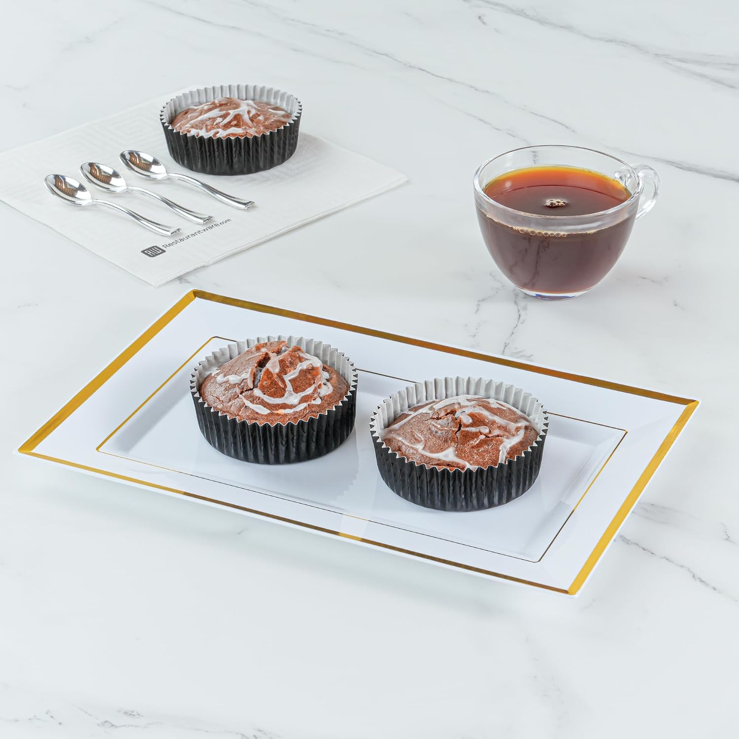 Restaurantware Paper Baking Cups 200 Count 4 Ounce Paper Greaseproof Muffin Liners, 3.5 Inches Disposable Baking Cups Ridged Design Black Round for Oven and Freezer Use