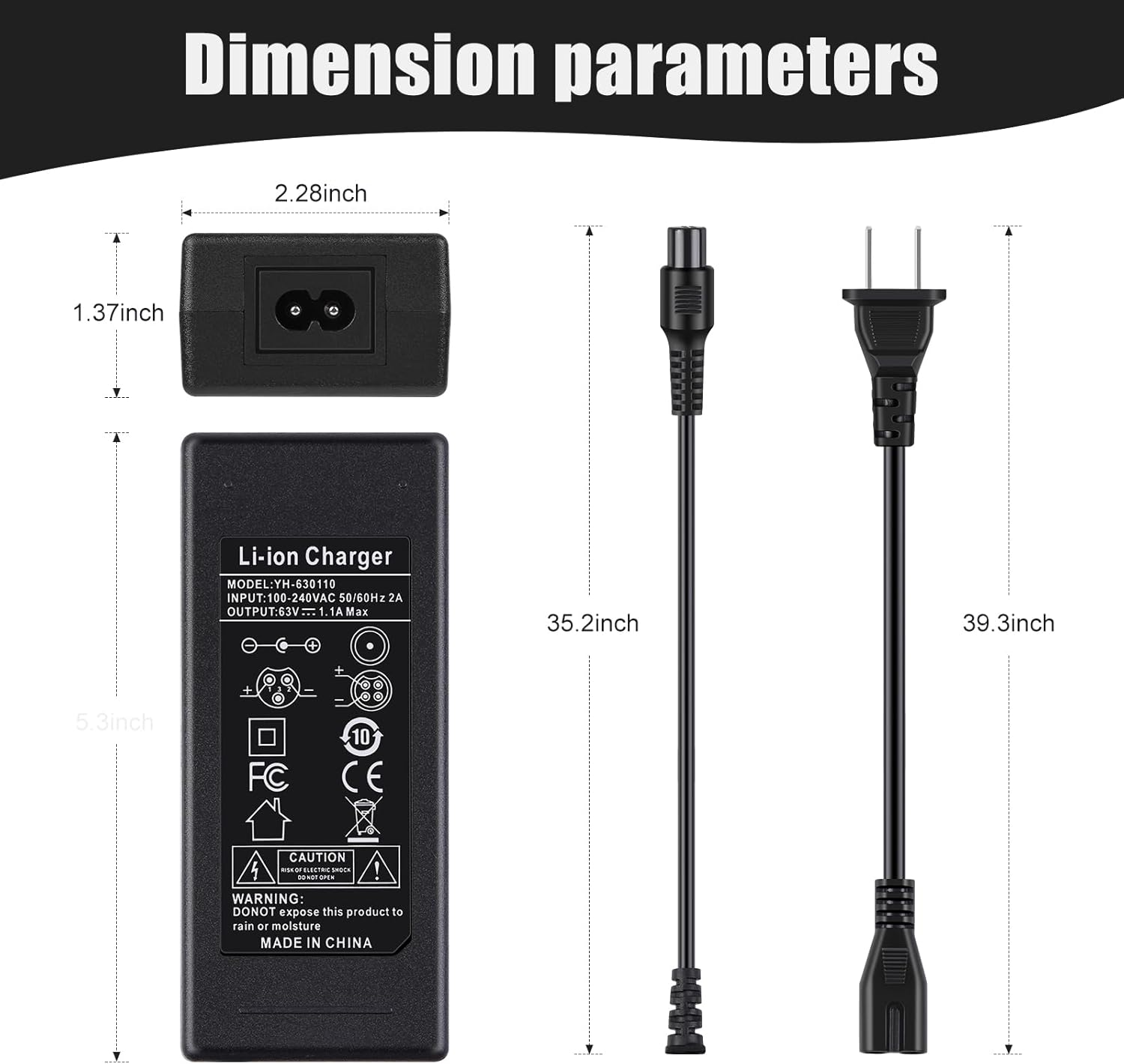 63V 4 CHARGER OF STHETS FOR NINEBOT S (not for S-Plus) / MINI PRO / MINI LITE / L8 / One A1 / UNO S2 / S-MAX, N3M240, GOKART KIT, GOKART PRO, 4 PIN adapt for the Ninebot Segway charger charger 3 71jFDKzf32L. AC SL1500