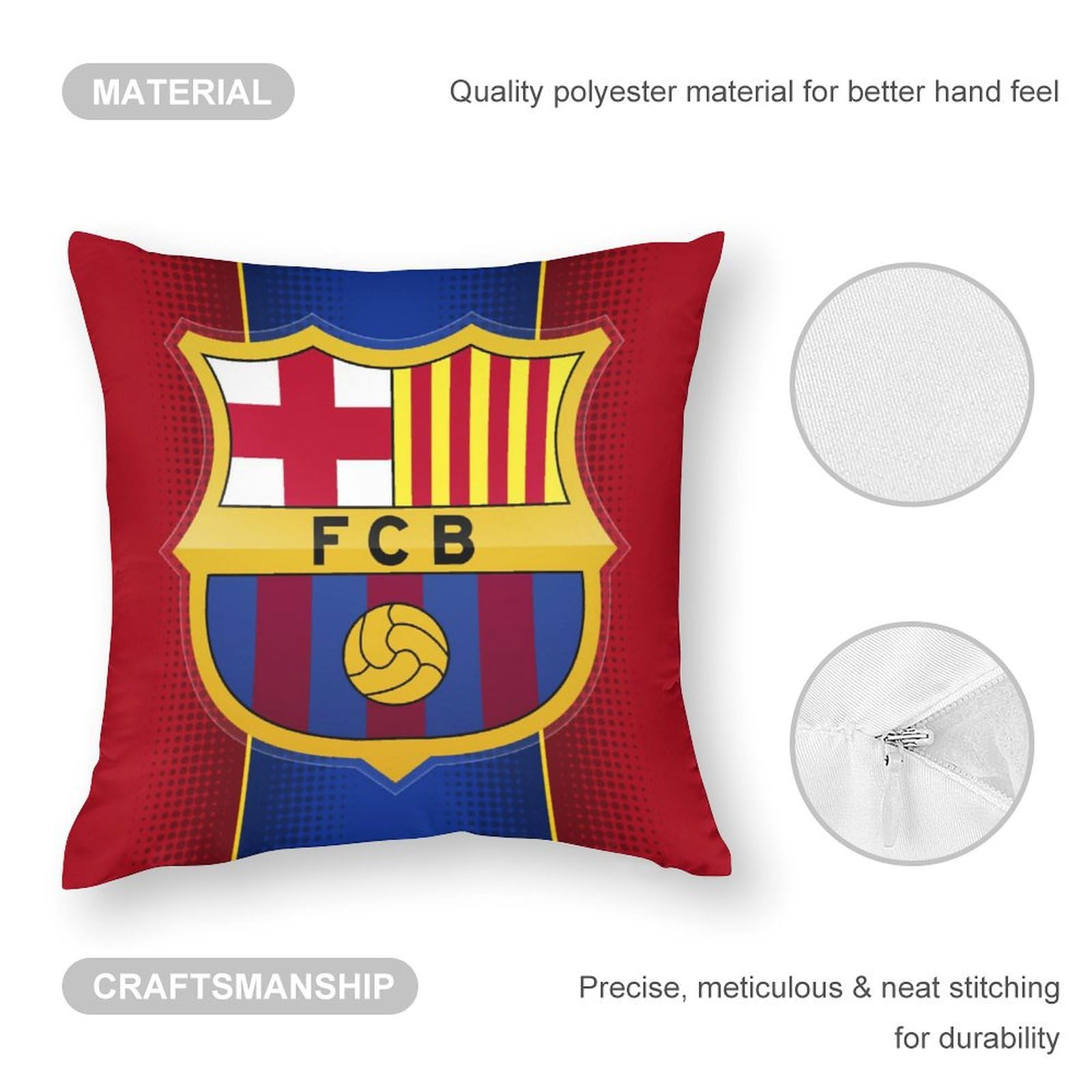 Amazon.co.jp: クッションカバー FCバルセロナ 枕カバー ピローケース