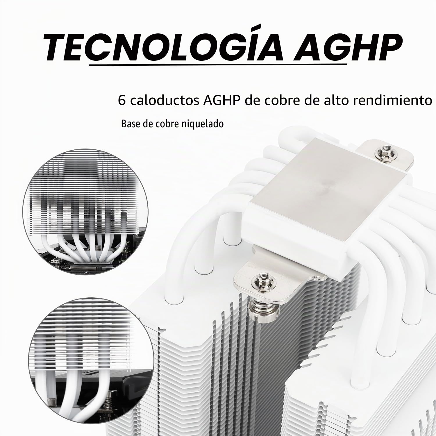 TR Peerless Assassin 120 White - Enfriador de aire para CPU (6 tubos de calor, doble ventiladores TL-C12W de 120 mm PWM, tecnología AGHP, para AMD AM4 AM5, Intel 1700/1150/1155/1200/2011)