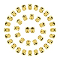 Vista 6 de 100 piezas de insertos de tuerca de latón, insertos roscados moleteados, piezas de incrustación, tuercas de incrustación, tuercas de latón de rosca