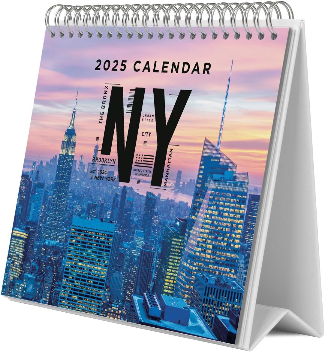 Grupo Erik New York Desk Calendar 2025 | 8 x 7 inches - 20 x 17 cm | 12 ...