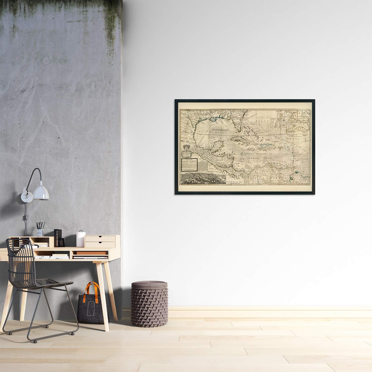 Amazon.com: HISTORIX 1715 Map - 24x36 Wall Art | 16x24 - Shows