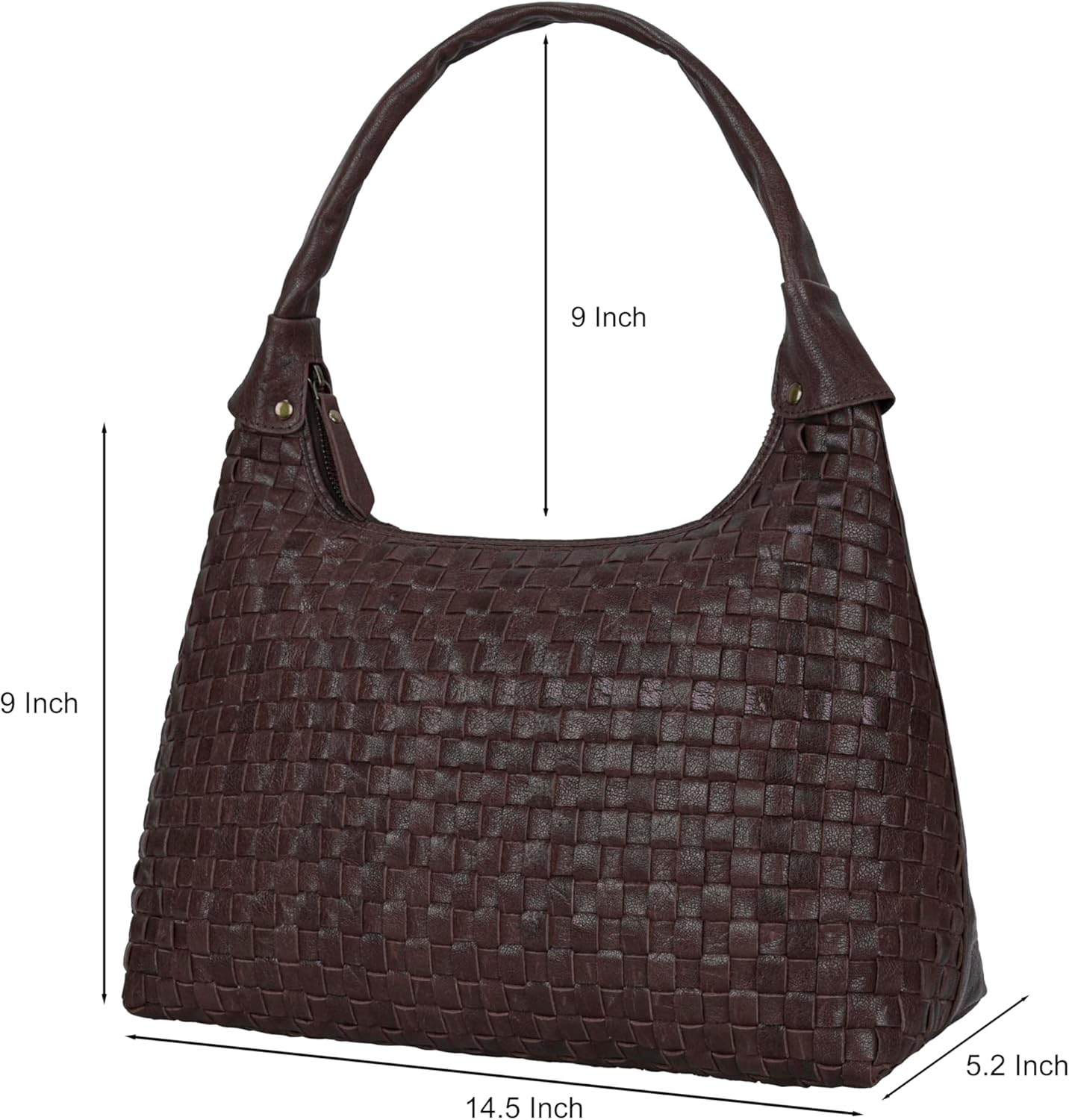 ANTONIO VALERIA Allison Braided Leather Tote Bag for Women - Image 3