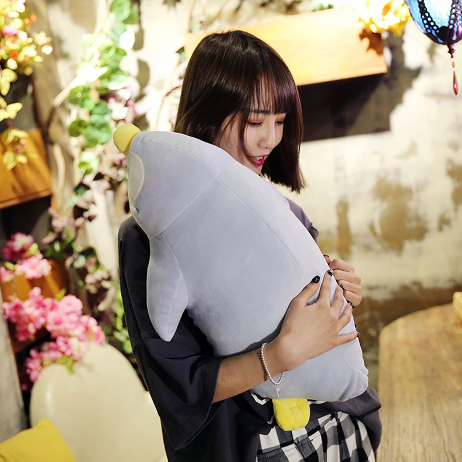 GOOC Emperor Penguin Stuffed Animals Cute Penguin Plush Doll Toys for Kids Plushies Penguin Stuffed Hugging Pillow Penguin Plush Throw Pillow Gift for Kids or Lovers (Blue, Big Penguin - 19.6 inch) - Image 8