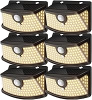 Vista 9 de Aootek - Luces solares con sensor de movimiento, 120 LED con reflector de luces, gran angular de 270°, impermeable IP65, para puerta delantera