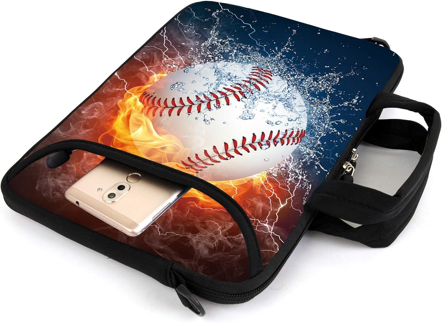 13" laptop bag laptop sleeve chromebook case adjustable shoulder strap with handle accessory pocket for men women (RYD-13-6)