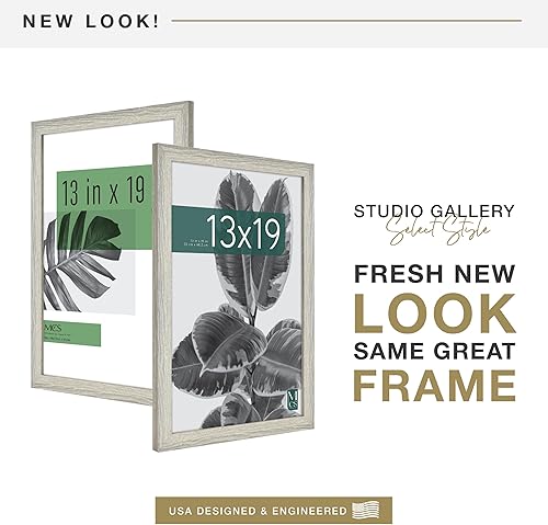 Miniatura 2 de MCS Industries Studio Gallery - Marcos con textura de madera color gris de 13 x 19pulgadas  33.02 x 48.26 cm., 2 unidades