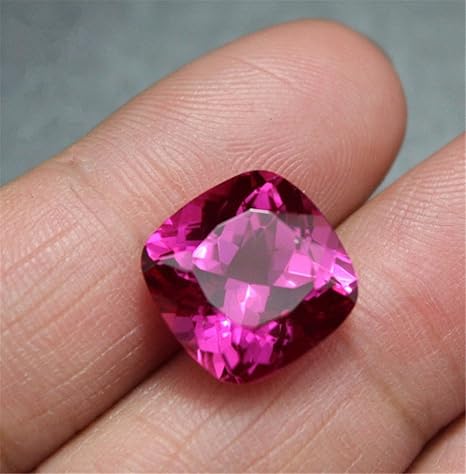 Amazon Com Fucsia Turmalina Cuadrada Facetada Piedra Cojin Corte Turmalina Gema 0 394x0 394 In 0 472x0 472 In C25t Arte Y Manualidades