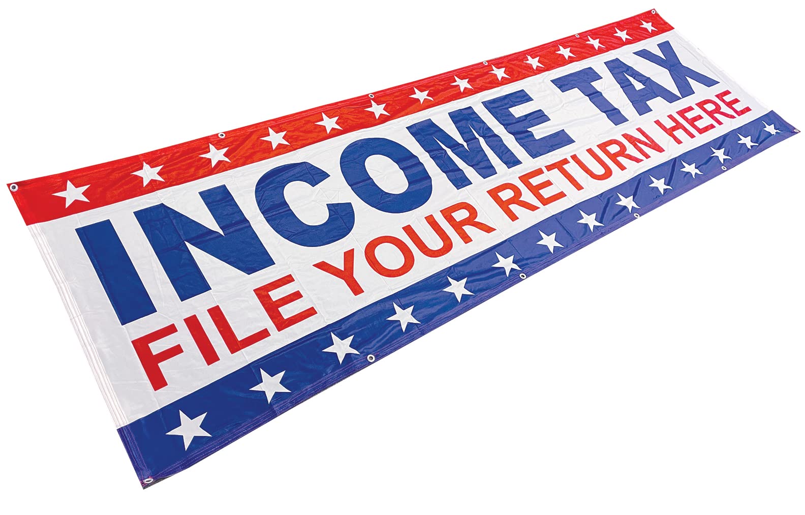 4 Less Co 3x10 Ft Income Tax File Your Return HERE Banner Sign Fabric Polyester Stars wb