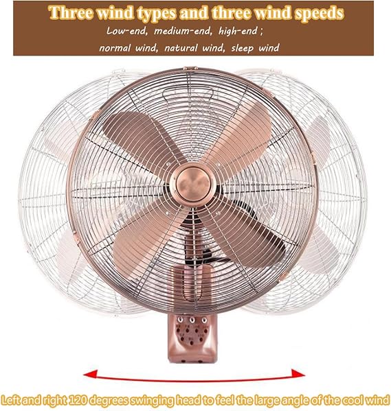 Metal Retro wall mounted fan,3 Speed Mechanical Wall Mounted/Remote Control Wall-mounted Fan,Oscillating Left and right oscillating head wall mounted fan for Industrial,Commercial,Residential