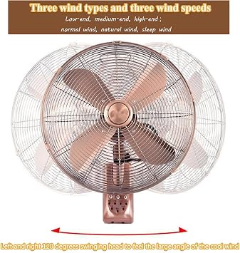 Metal Retro wall mounted fan,3 Speed Mechanical Wall Mounted/Remote Control Wall-mounted Fan,Oscillating Left and right oscillating head wall mounted fan for Industrial,Commercial,Residential